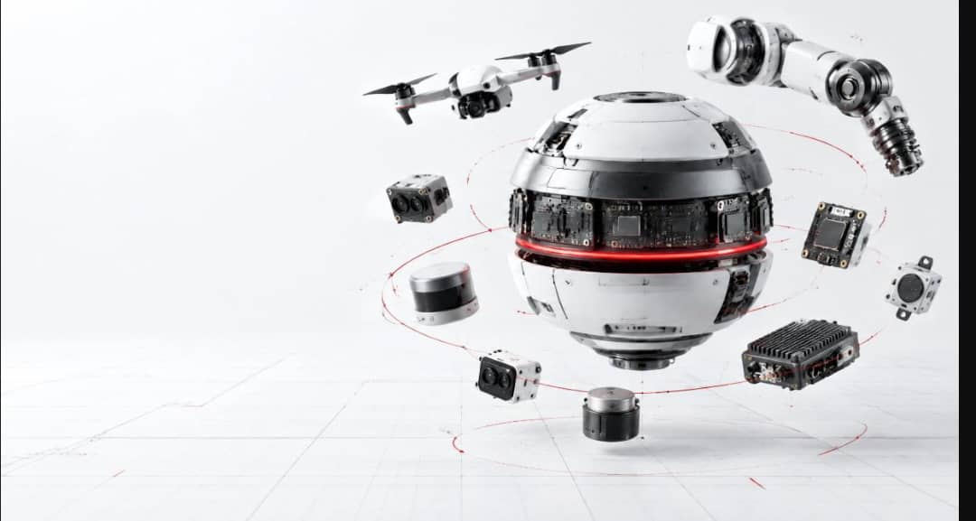 SYLUTION technology core with drone, robotic arm, sensors and embedded systems
